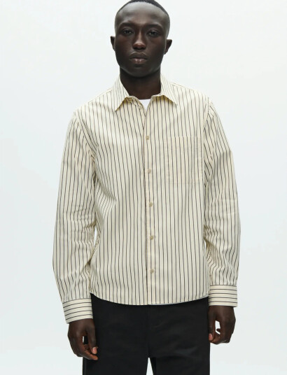 WOOD WOOD Wwadrian Shirt 25115   Cream   L