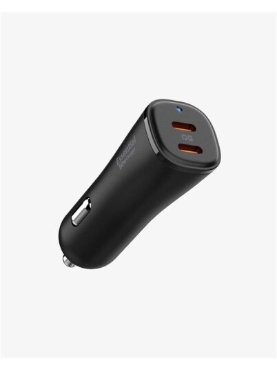 Spigen 50W Automatiske Mobillader med 2x USB-C Svart Spigen 50W Automatiske Mobillader med 2x USB-C Svart