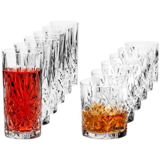 RCR Drikkeglass sett Melodia 12 deler; 36 cl 8.2x15 cm ØxH; Transparent
