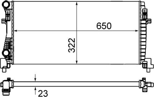 MAHLE CR 2057 000S Radiator motorkjøling MAHLE CR 2057 000S Radiator motorkjøling