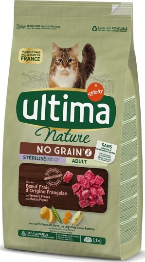 Affinity Ultima Tørrfôr Ultima Nature No Grain Sterilised Okse 4 X 1.1 kg