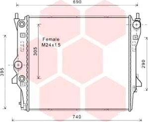 VAN WEZEL 77002053 Radiator, motorkjøling