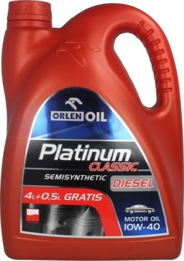 Motorolje ORLEN PLATINUM CLASSIC DIESEL SEMISYNTHETIC 10W-40 4.5L Motorolje ORLEN PLATINUM CLASSIC DIESEL SEMISYNTHETIC 10W-40 4.5L