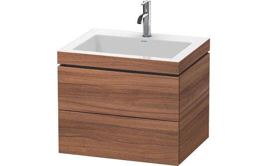 Duravit L-Cube Servantskap m/2 skuffer 600x500x480 mm Natur Valnøtt