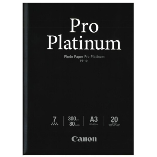 Canon Fotopapir Pro Platinum A3 20 ark 300g (PT-101) 2768B017