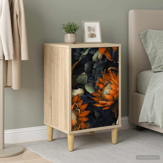 vidaXL Nattbordskap LOCHEM Sonoma eik 36 x 33 x 60 cm Konstruert tre