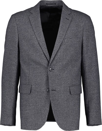 Lindbergh Cashmere Touch Houndtooth Blazer - BLACK - 44