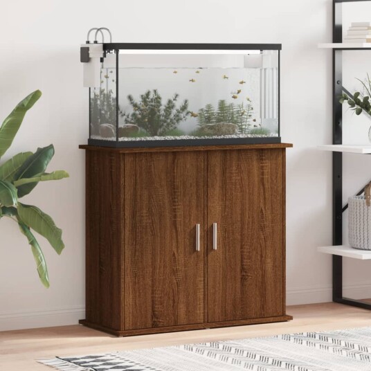 Akvariumstativ brun eik 81x36x73 cm konstruert tre