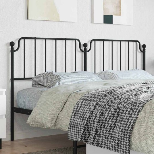  Sengegavl i metall svart 180 cm 8721012212329