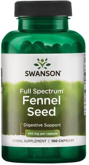 Swanson Fennel Seed Fennikel - 100 Kapsler