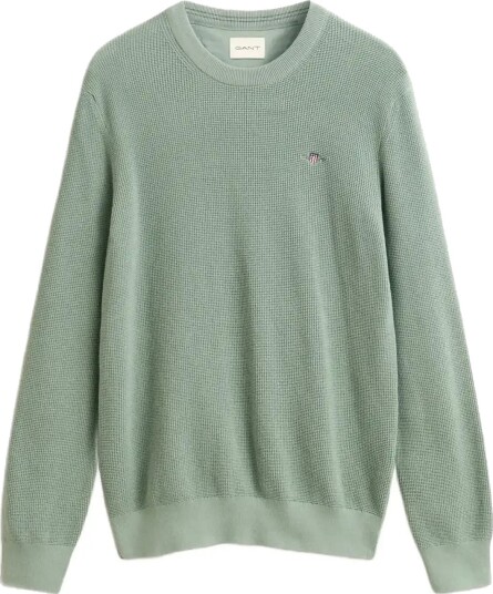 Gant Waffle Knit Sweater Green XL