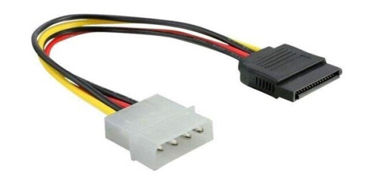 DeLOCK power cable   SATA power to 4 PIN internal power   15 cm