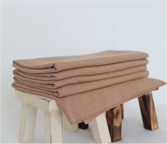 Pledd - Striper - 160x150 cm - Kaffe latte