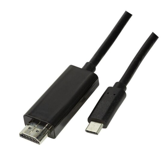 LogiLink USB-C til HDMI 2.0 4K 1,8 m Sort LogiLink USB-C til HDMI 2.0 4K 1,8 m Sort