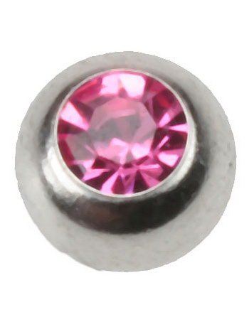 Utgått 4 mm Blank Med Rosa Sten Stålkule