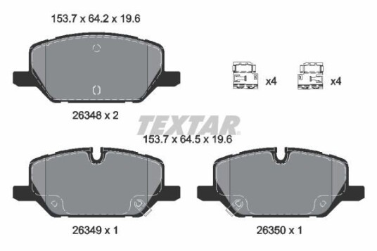 Bremseklosser TEXTAR 2634802 Bremseklosser TEXTAR 2634802