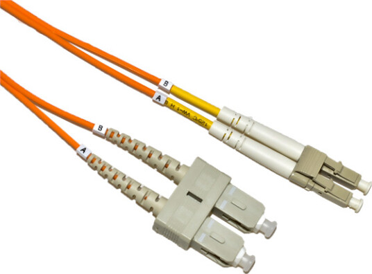 LinkIT Fiberpatchkabel, LC/SC, Duplex,  1 meter Halogenfri, 62,5/125