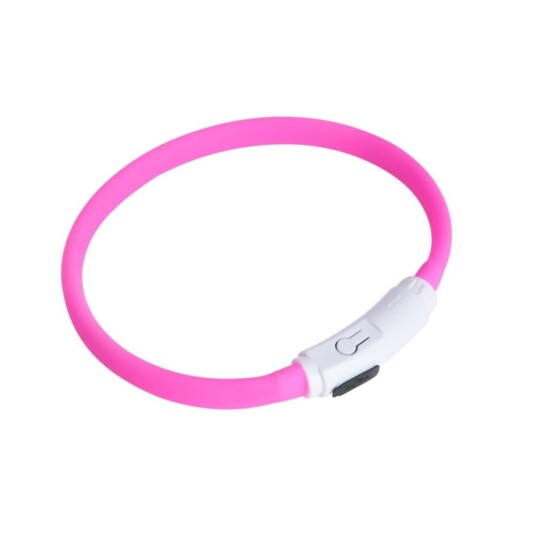 Little&Bigger Puppy Led Halsbånd 35 cm Rosa 