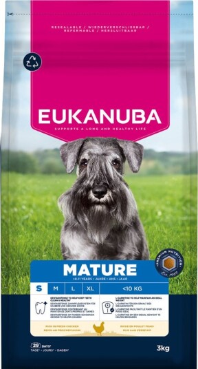 Eukanuba Tørrfôr Mature Premium Nutrition Small Breed Sparepakke Kylling 2 X 3 kg Eukanuba Tørrfôr Mature Premium Nutrition Small Breed Sparepakke Kylling 2 X 3 kg