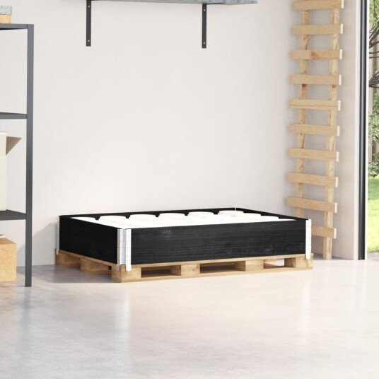 vidaXL Pallekarmer svart 120x80 cm heltre furu