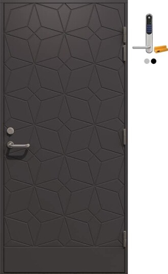 Ytterdør Gilje Odin med Yale Doorman Classic Home