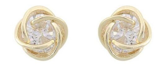 Snö Of Sweden Sevilla Earring Gold/Clear 8mm Snö Of Sweden Sevilla Earring Gold/Clear 8mm
