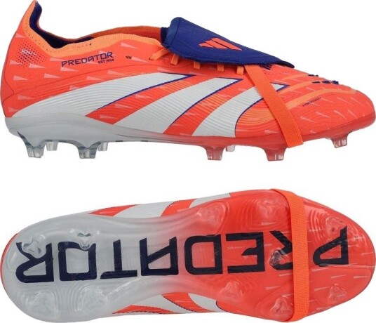 adidas Predator Elite Fold over Tongue FG Coral Blaze   Oransje/Fottøy Hvit/Oransje Barn   Gress (FG) størrelse 33