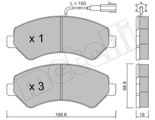 Bremseklosser METELLI 22 0709 0