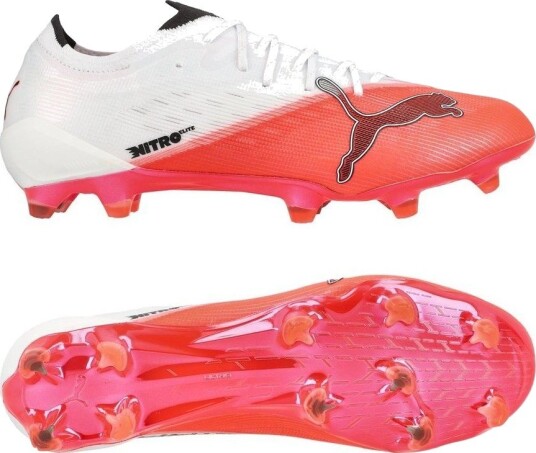 PUMA Ultra Nitro 7 Ultimate Fg The Arrival - Ultra Red/PUMA Svart/PUMA White Kvinner - Gress (Fg), størrelse 39