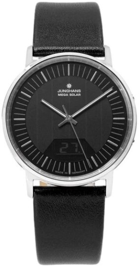 Junghans Herreklokke 56/4220.00 Milano Sort/Lær Ø39 mm