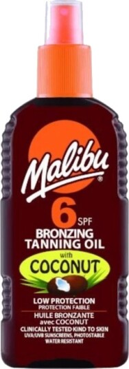 Malibu Bronzing Oil med Kokosnøtt SPF6 - Solkrem 200 ml