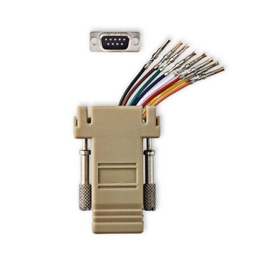 Nedis Serial adapter | Adapter | D-SUB 9-Pin Hun | RJ45 Hun | Nikkel belagt | Elfenben | Boks