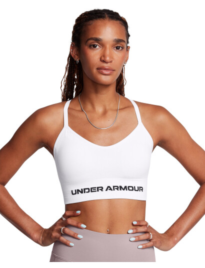 Under Armour Vanish Seamless Low Bra   White   XS
