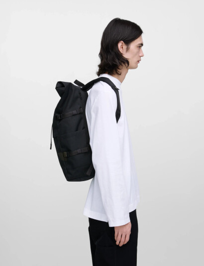 SANDQVIST Icon Rolltop Backpack L - Black - ONE SIZE SANDQVIST Icon Rolltop Backpack L - Black - ONE SIZE
