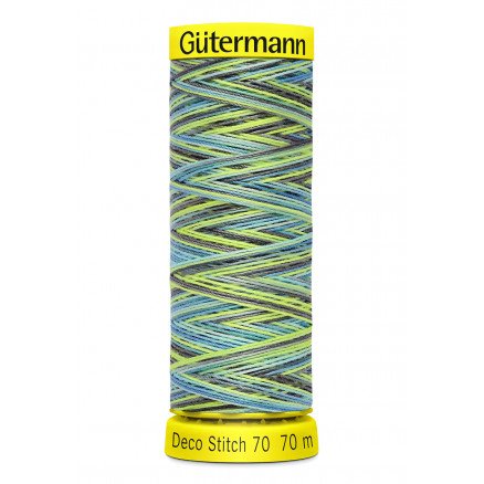 Gütermann Deco Stitch Multi 70 Blå/Grønn Sytråd Polyester 9852 70m