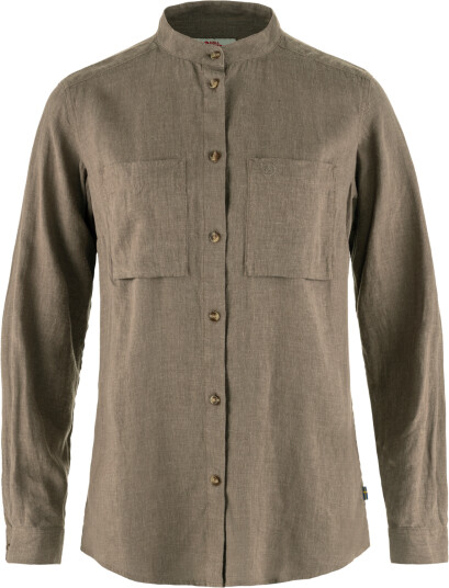 Fjellreven Women's Övik Hemp Shirt Long Sleeve Suede Brown XL