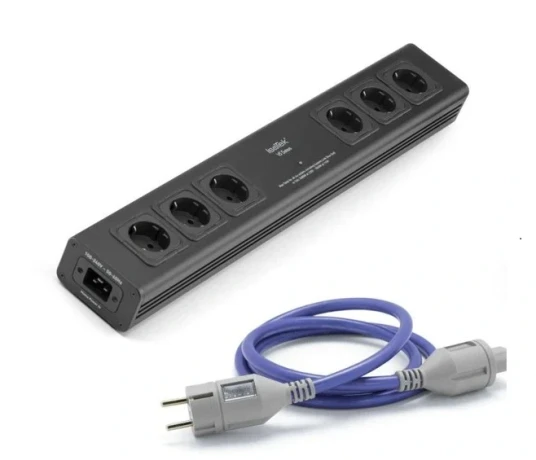 IsoTek V5 Sirius 6 veiSort Premium strømskinne med filter