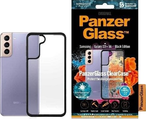 PanzerGlass ClearCase Baksidedeksel for Samsung Galaxy S21+ med Svart Ramme
