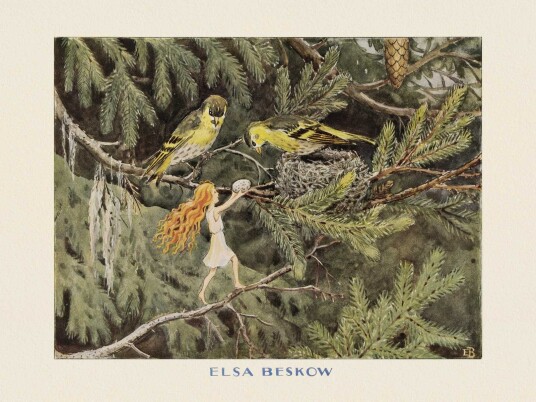 Poster Elsa Beskow Illustration
