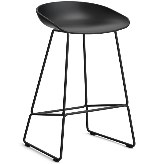 Hay AAS 38 2.0 Barstol 65 cm Rustfritt Stål Sort / Sort Hay AAS 38 2.0 Barstol 65 cm Rustfritt Stål Sort / Sort