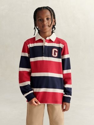 Gant Kids Collegiate Ls Rugby Polo Shirt Navy 164