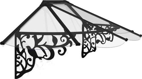 Canopia by Palram overbygg inngangsparti Lily 88 x 216 cm svart/klar