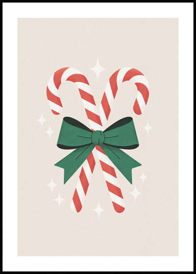 Christmas Candy Canes Plakat Plakat / 30x40cm