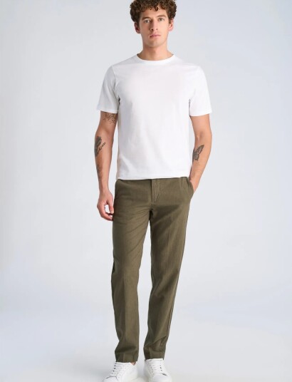 Lindbergh Linen Club Pants Green XL