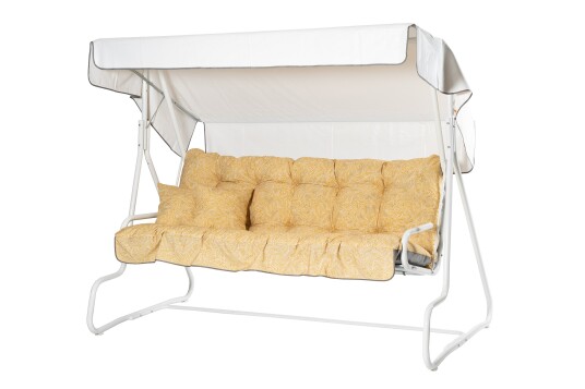 De Luxe Komplett Hengekøye 196 cm Hvit/Gul De Luxe Komplett Hengekøye 196 cm Hvit/Gul