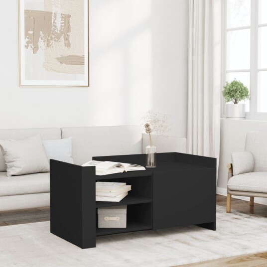 Salongbord svart 100x50x50 cm konstruert tre 848361 Salongbord svart 100x50x50 cm konstruert tre 848361