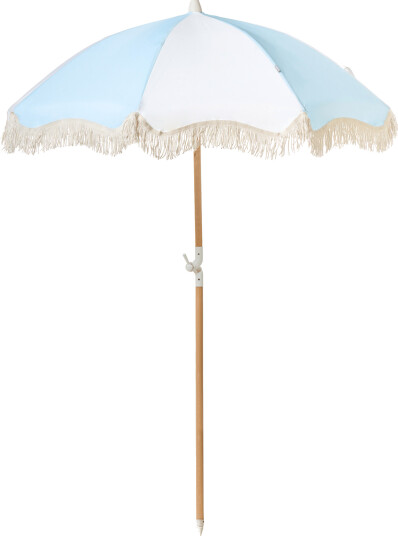 Parasoll utendørs 155 cm Mondello hvit/blå