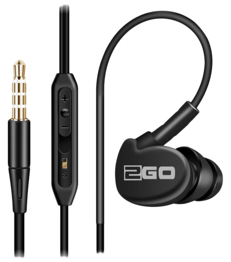 2GO In-Ear Sport-Headset "Active 1", schwarz