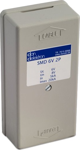 Dan Delektron Transientbeskyttelse SMD 6v 2Par for Veggmontering