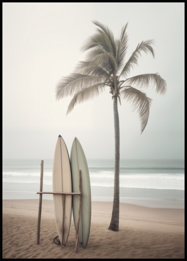 Serene Beach Surfboards Plakat / 70x100